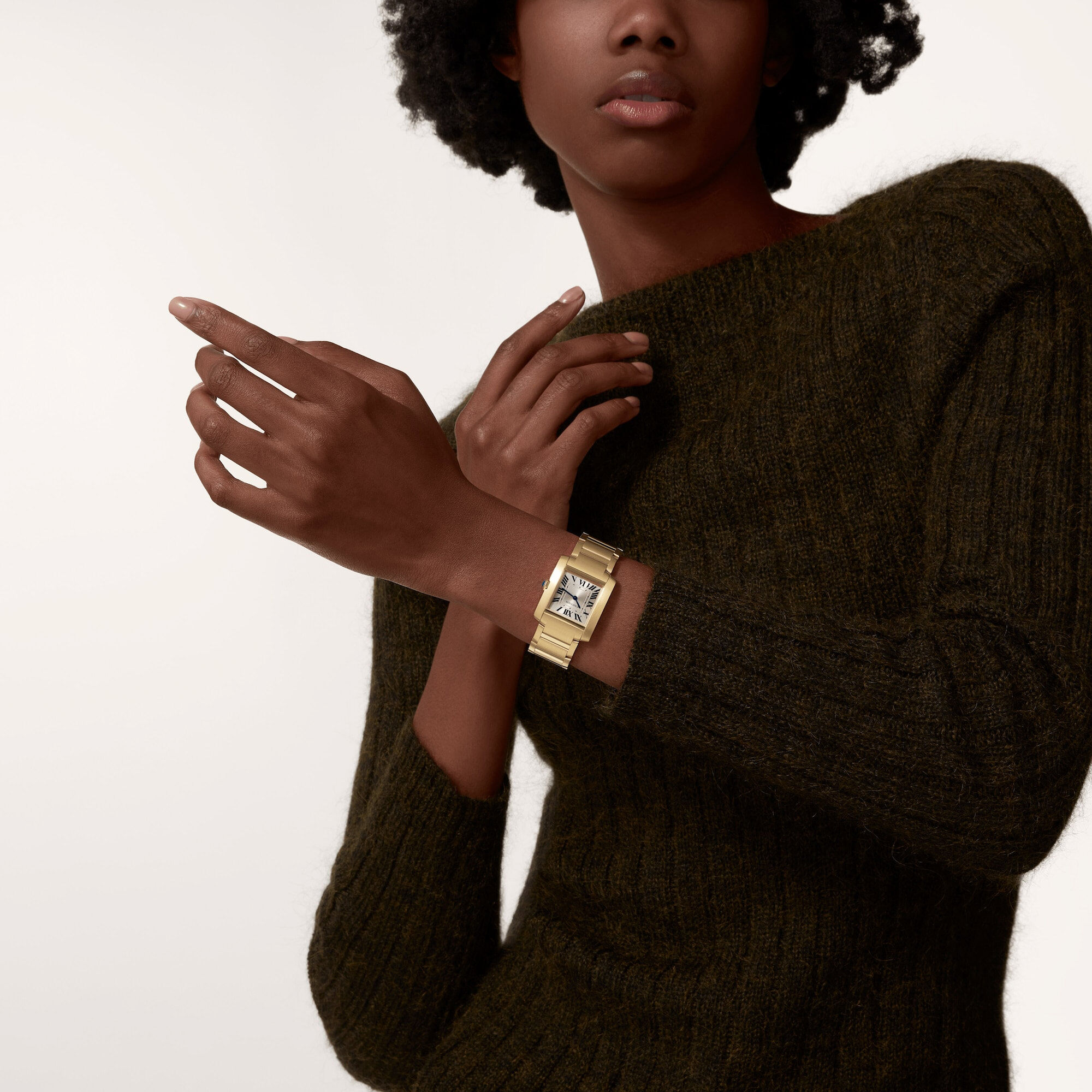 Cartier tank yellow gold women's watch cheap